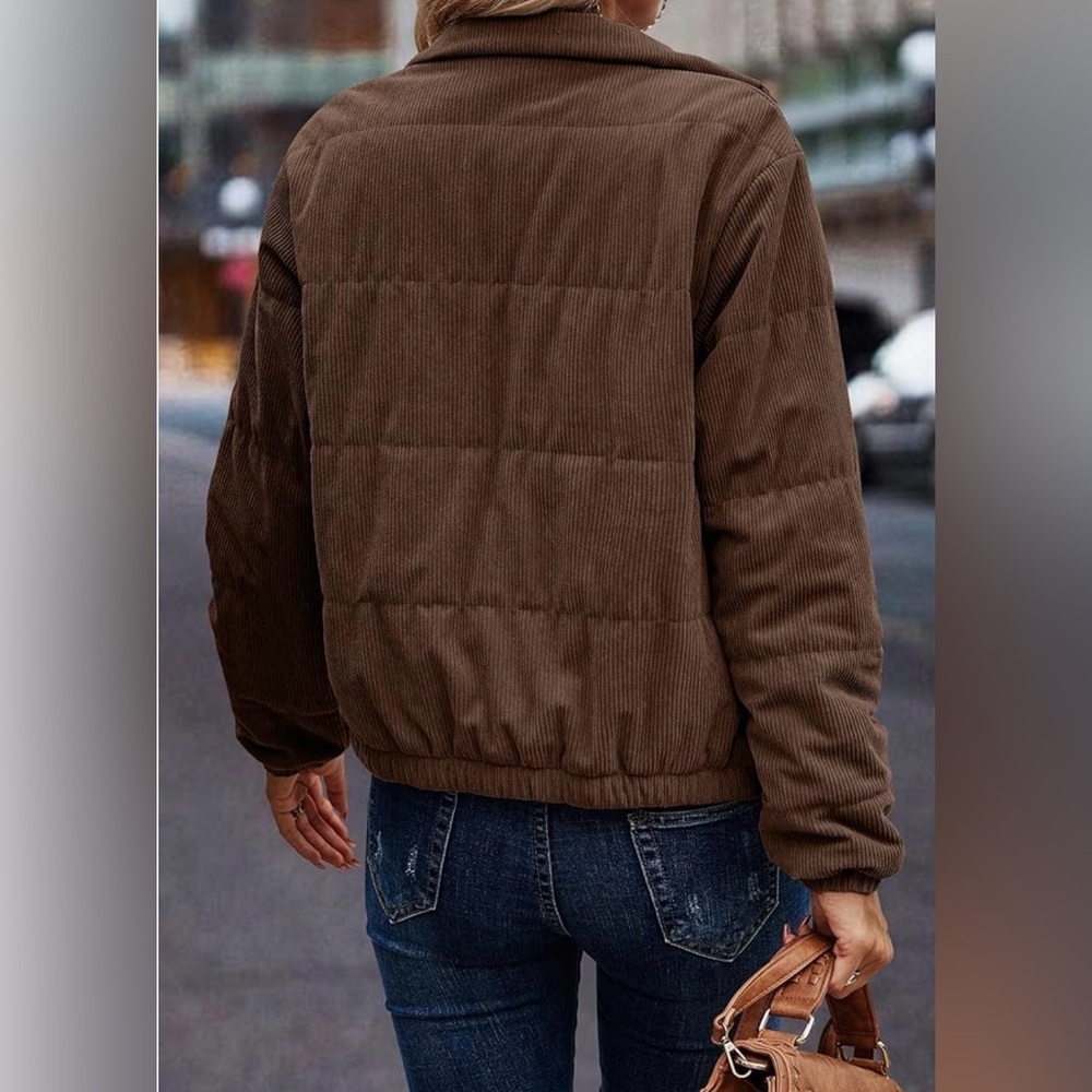 NEW Corded Puffer Jacket Size M - Picture 2 of 10